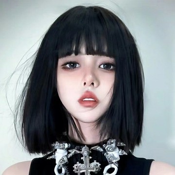 【巴黎精品】短假髮整頂假髮-個性一刀切自然黑短款女假髮3色a1bw22