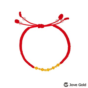 Jove Gold漾金飾 青春特調黃金繩手鍊-小