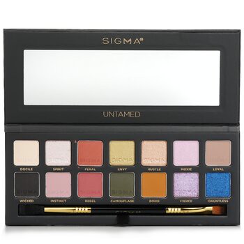 Sigma Beauty Sigma Beauty Untamed眼影盤(14x 眼影 + 1x 雙頭化妝掃) 19.32g/0.68oz-組合