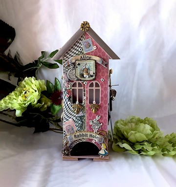 愛麗絲茶館，木製茶盒，愛麗絲夢遊仙境，茶會，廚房裝飾