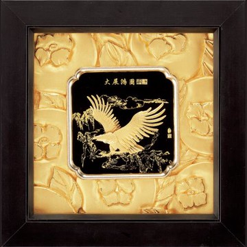 [開運陶源] 純金金箔畫如意系列 馬到成功.一帆風順.節節高升....  (六款選一)