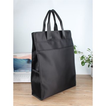 A3拉鏈袋大容量手提包加大號黑色文件袋資料袋商務電腦包公文會議