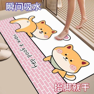 矽藻土吸水地墊 可愛動物地墊  吸水地墊 地墊 腳踏墊 浴室地墊 臥室地墊 防滑地墊 地墊 卡通地墊 QTLN