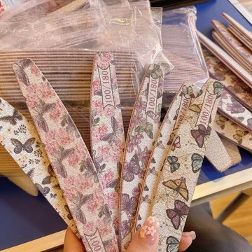 【煙雨蝴蝶系列】小紅書√美甲搓條 美甲工具打磨條 拋光條 拋磨棒 砂條打磨條 美甲修甲砂條 搓指甲 雙面薄款3-5天送達