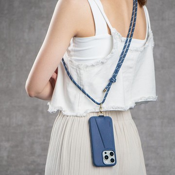 【山系掛繩風】KOALA 掛繩保護殼 | 深藍 | iPhone 15全系列