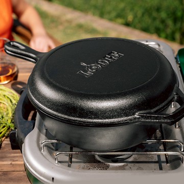 美國製鑄鐵平底深淺煎鍋二合一套組 (適用型號L8IC3鍋蓋/LCC3) 單一規格