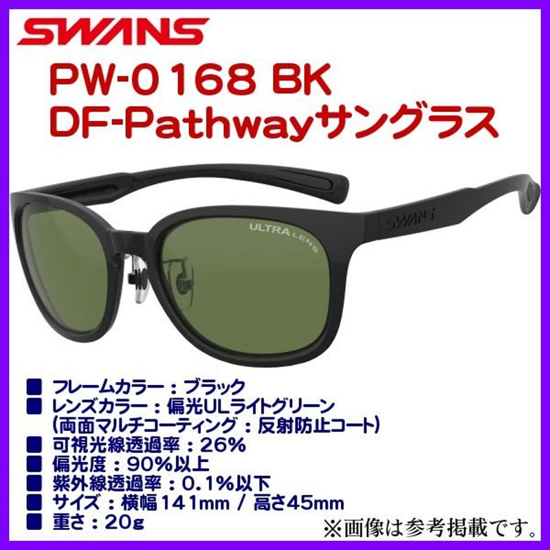 SWANS スワンズ DF-Pathway サングラス PW-0168 BK フレーム/ブラック