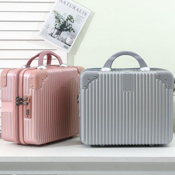 新款復古16寸手提行李箱女輕便登機旅行箱14寸化妝包密碼鎖小皮箱