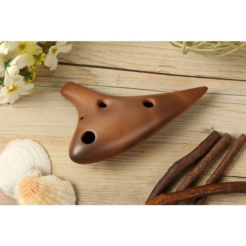 TNG オカリナ 楽器 12穴 シングル ソプラ G調 紫砂赤土 SG ocarina 管吹奏