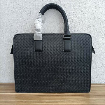 【巴黎精品】現貨+預購 真皮編織公事包真皮手提包商務包真皮革手拿包側背包-經典耐磨男女包包1色a1ke57