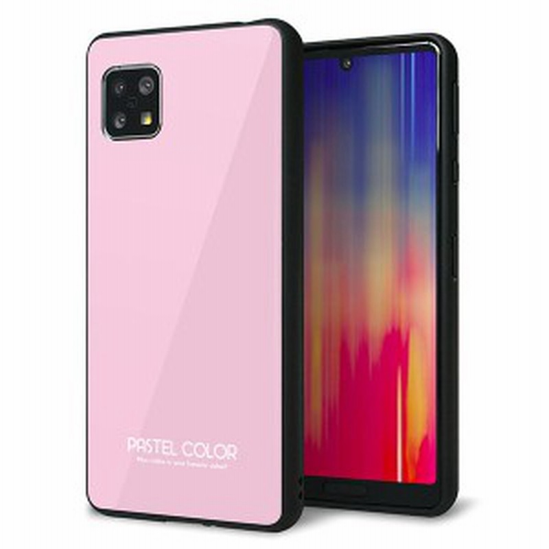 Docomo Aquos Sense4 Sh 41a ケース カバー 背面 ガラス Tpu デザイン Km903 パステルカラー パステルローズピンク メール便送料無料 通販 Lineポイント最大5 0 Get Lineショッピング