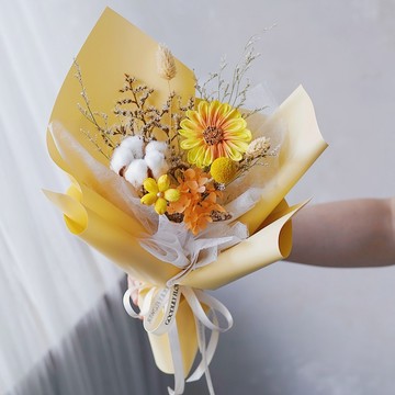 【GOODLILY flower】永生太陽花花束(S) 朝陽暖黃 生日 告白