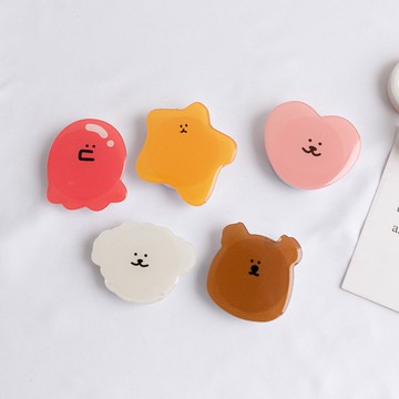 MUMU【TM00455】不規則可愛小動物手機支架。五款 滴膠支架 黏貼支架 懶人 伸縮手機支架 ins 抖音神器 捲線