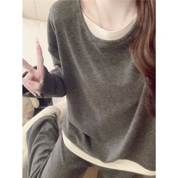 睡衣女款秋冬季羊絨保暖長袖2026新款高級感休閑可外穿家居服套裝