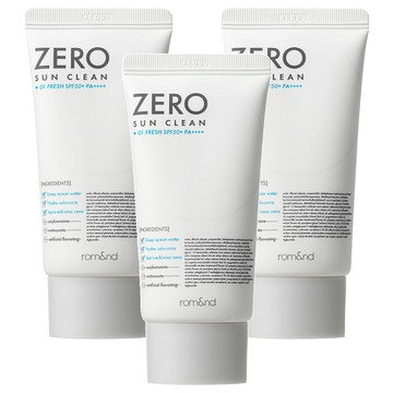 rom&nd 台灣公司貨 零觸感防曬乳 01 新鮮 SPF50+ PA++++  3個