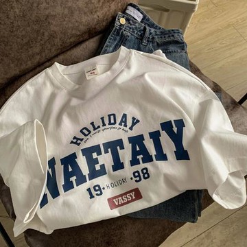 美式短袖男款夏季復古衣服潮牌上衣寬松潮流300g重磅高街潮男t恤