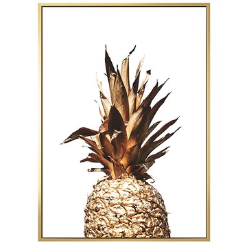 金金有鳳又來梨 鳳梨藝術掛畫  42 x 59.4cm  金色