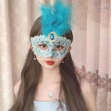 熱銷 免運🔥網紅面具女假面化妝舞會派對公主成人兒童半臉黑色全臉面具聖誕節