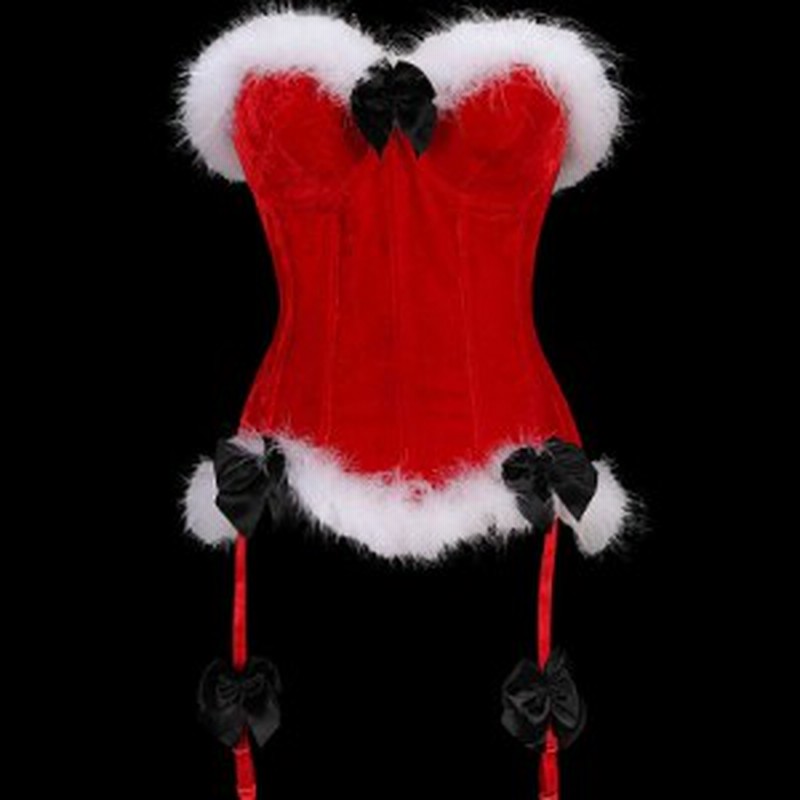 サンタクロース ガーターベルト付き コルセット S M L 黒いリボン 白いファー ベルベット 赤色 レッド クリスマス ボディースーツ コス 通販 Lineポイント最大1 0 Get Lineショッピング