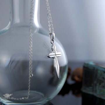 和平十字架-光芒 (銀項鍊)