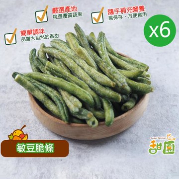 甜園 敏豆脆條 60gx6包 蔬菜脆片 水果脆片 水果條 乾燥水果  脫水水果 素食 蔬果脆片