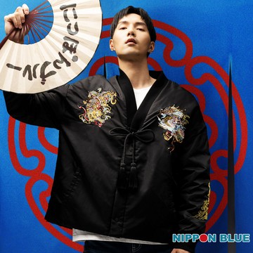 【新年現搶↘外套驚喜價㊣】金標百福龍虎道服鋪棉外套 - BLUE WAY 日本藍