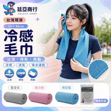 【現貨】冷感毛巾 涼感毛巾 瞬間冷感毛巾 降溫吸汗毛巾 速乾毛巾 運動毛巾 健身 跑步 透氣毛巾 冰涼巾