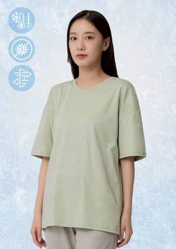 冰磁透涼除臭寬版T