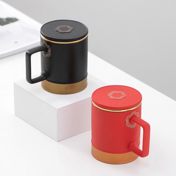 創意陶瓷喝水杯馬克杯帶蓋過濾泡茶杯中式辦公杯家用杯子禮品定制