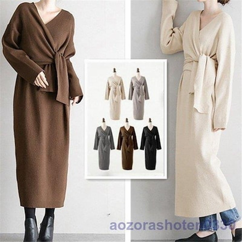 ニットワンピース ロング丈 秋 冬 レディース ワンピース 長袖 秋冬 ロングワンピース 体型カバー 通販 Lineポイント最大1 0 Get Lineショッピング
