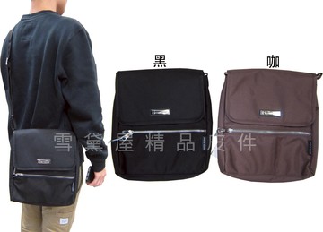 限時 滿3千賺10%點數↘ | ~雪黛屋~Caution 肩側背扁包設計小容量台灣製造高單數防水尼龍布1680D耐磨損承重隨身外出重要品包ACB182