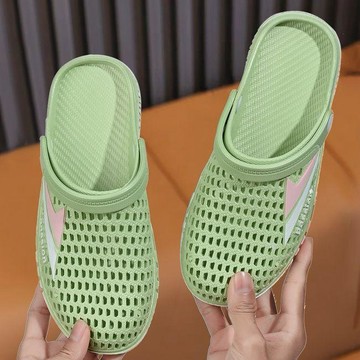 【鏤空防滑包頭沙灘洞洞鞋】女款軟底情侶兩用外穿涼鞋 ✨台灣出貨·輕盈舒適·多色可選·耐磨防滑