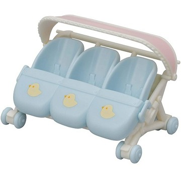 森林家族 三胞胎推車