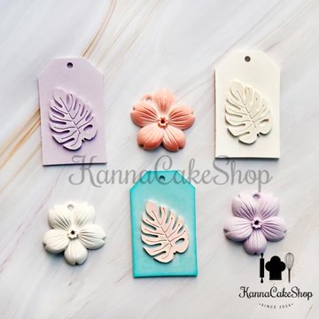 龜背竹翻糖模具 櫻花掛件模具 龜背葉石膏模具 巧克力模具