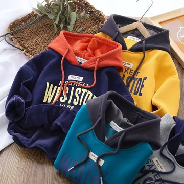 【台灣出貨】兒童帽t 男童上衣 大童衣服 連帽衛衣 刷毛上衣 秋冬上衣 加絨加厚衛衣 時尚新款 冬天保暖衛衣 男孩衣服