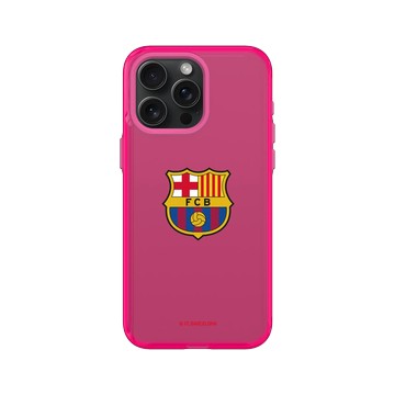 iPhone 15 Pro Max Clear 粉漾桃 - FC Barcelona - FCB Logo