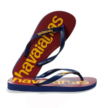 havaianas 哈瓦士 巴西人字拖 男款 Logomania II 紅底橙字 涼鞋 拖鞋 夾腳拖 海灘鞋＊夏日微風＊