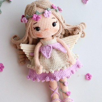 免運💯毛綫鈎針洋娃娃玩偶編織diy材料包手工自製小女孩人偶送女友閨蜜diy毛綫編織/毛綫材料包/手工/手作編織 HVQ0