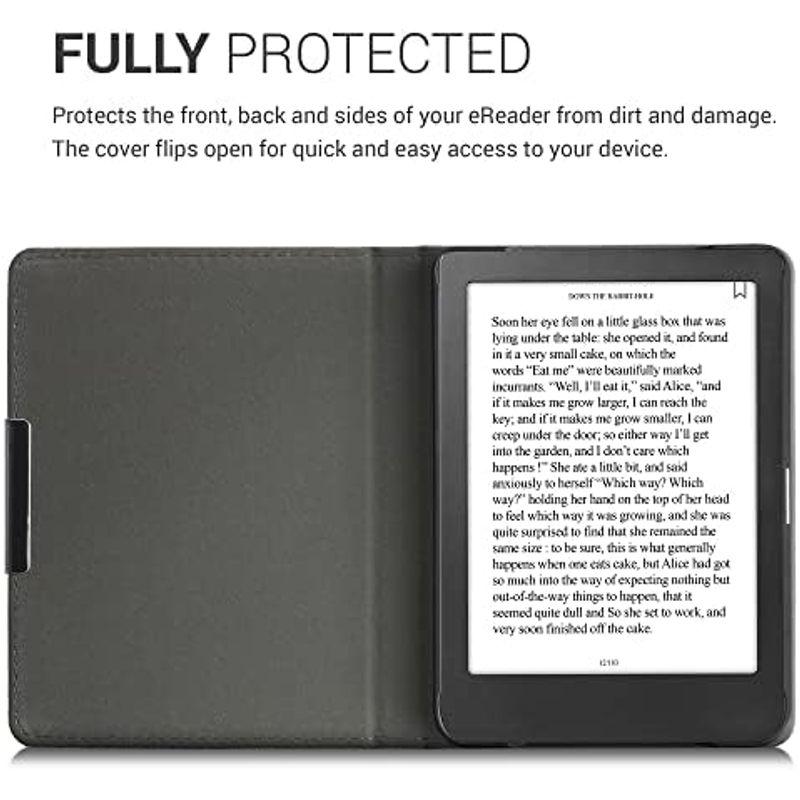 kwmobile 対応: Kobo Clara HD ケース キャンバス 電子書籍カバー オートスリープ reader 保護ケース