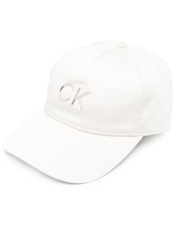 Calvin Klein - logo plaque baseball cap - women - Cotton/Lyocell - One Size - White