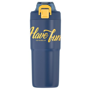 GENKI BEAR 元氣熊 316L不銹鋼雙飲隨行保溫杯 750ml 冷熱皆宜  藍色  1個