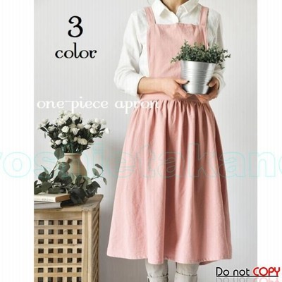エプロン ワンピース風エプロン 胸当てエプロン たすき掛け X型エプロン レディース カフェ おしゃれ 可愛い キッチン用品 台所 料理 女性 女子力 通販 Lineポイント最大get Lineショッピング