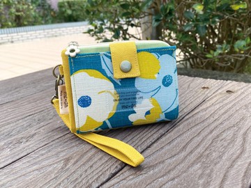 6 Coin 短夾 藍夏花語