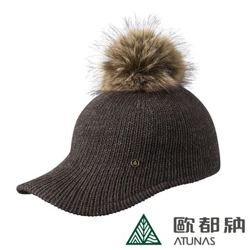 【ATUNAS 歐都納】羊毛保暖馬術帽 （A1AH2406N 深褐/針織帽/保暖帽/羊毛帽/秋冬穿搭／MIT台灣製造）_廠商直送