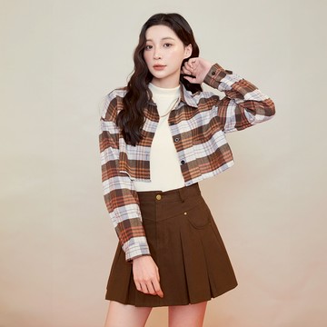 【MAJOR MADE】復古撞色短版格紋襯衫