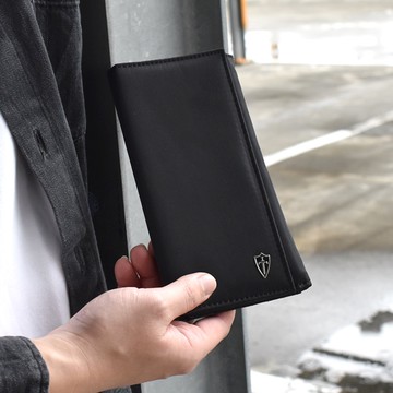 長夾 黑色尼龍盾牌三折長夾【NWE7】