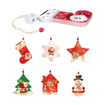 其他事務用品 2入組 聖誕節彩色小吊燈