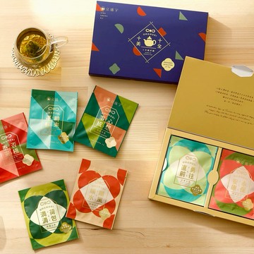 ［快速出貨］感謝有你💖【京盛宇】十全十美御守袋茶禮盒（10種茶包共10入）｜茶包禮盒｜伴手禮｜送禮｜生日禮