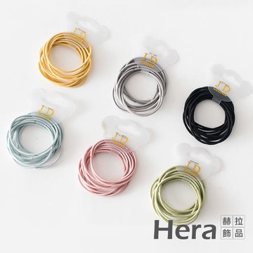 Hera 赫拉 簡約基礎冰淇淋色髮圈-隨機色60入組#H100414I