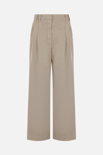 BRUNELLO CUCINELLI gabardine wide-leg pants Woman